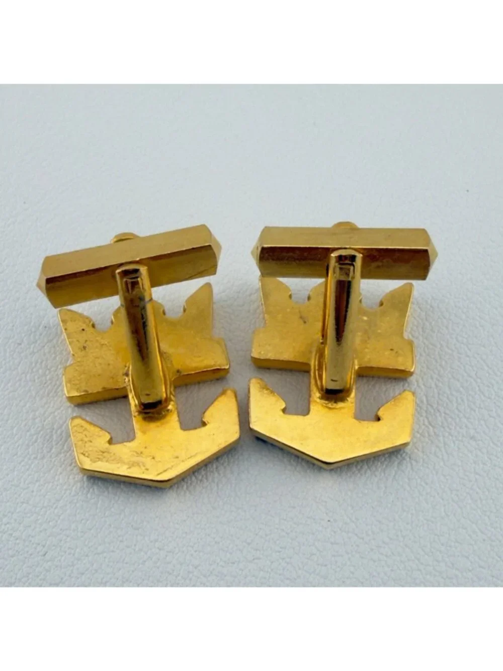 Vintage Royal Caribbean Cruises Cufflinks Blue Enamel Employee Uniform
